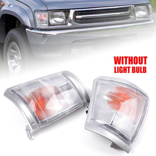 Pair L+R Clear Corner Indicators Blinker Park Lights for Toyota Hilux 1997-2001 - Picture 9 of 15
