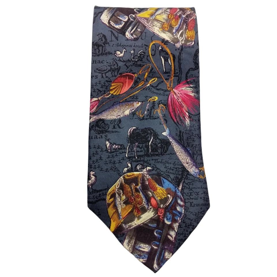 Corbata de seda de novedad para peces carrete aparejos caña aparejos caña de pescar Church's Foto 4 de 4