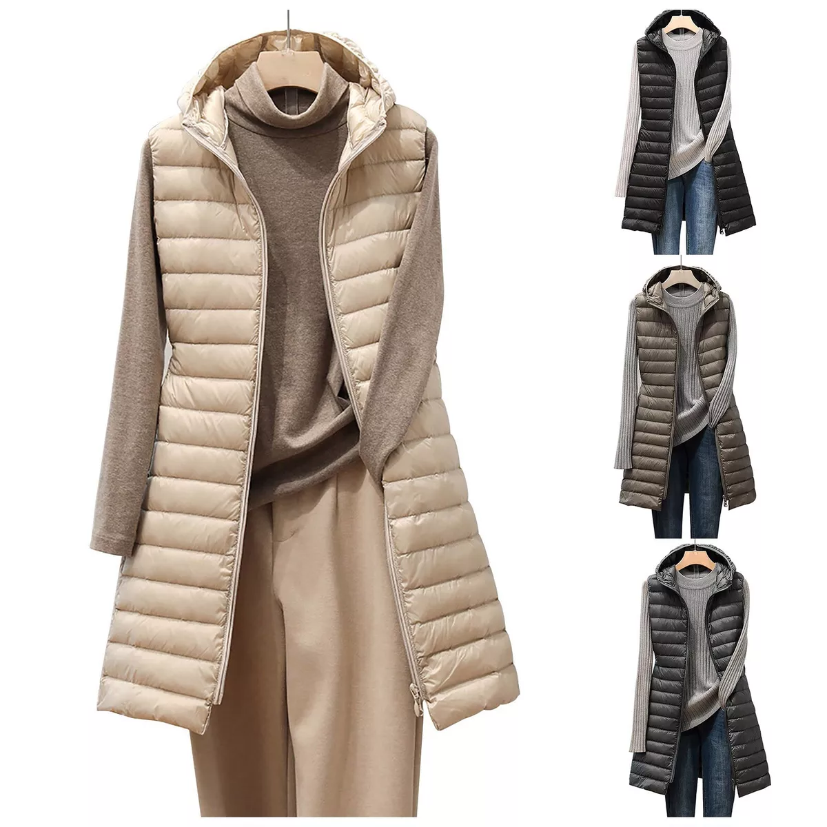 Sleeveless puffer jackets for deals ladies