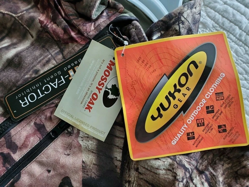 Nuevo Pullover Para Hombre Camuflado Yukon Gear Media Cremallera Polar Factor de Olor Roble Mossy Talla L Foto 3 de 4