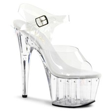 PLEASER ADORE-708LS Women's 7" Heel Platform Ankle Strap Sandal W/ RS Line Shoes