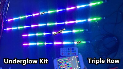 TRIPLE ROW Remote +Bluetooth +Switch Chasing LED Multi-function Underglow Lights