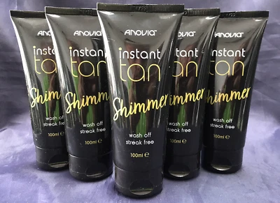 ABOXOV® 5 x 100ml ANOVIA Instant Wash off Streak Free Skin Shimmer Tan