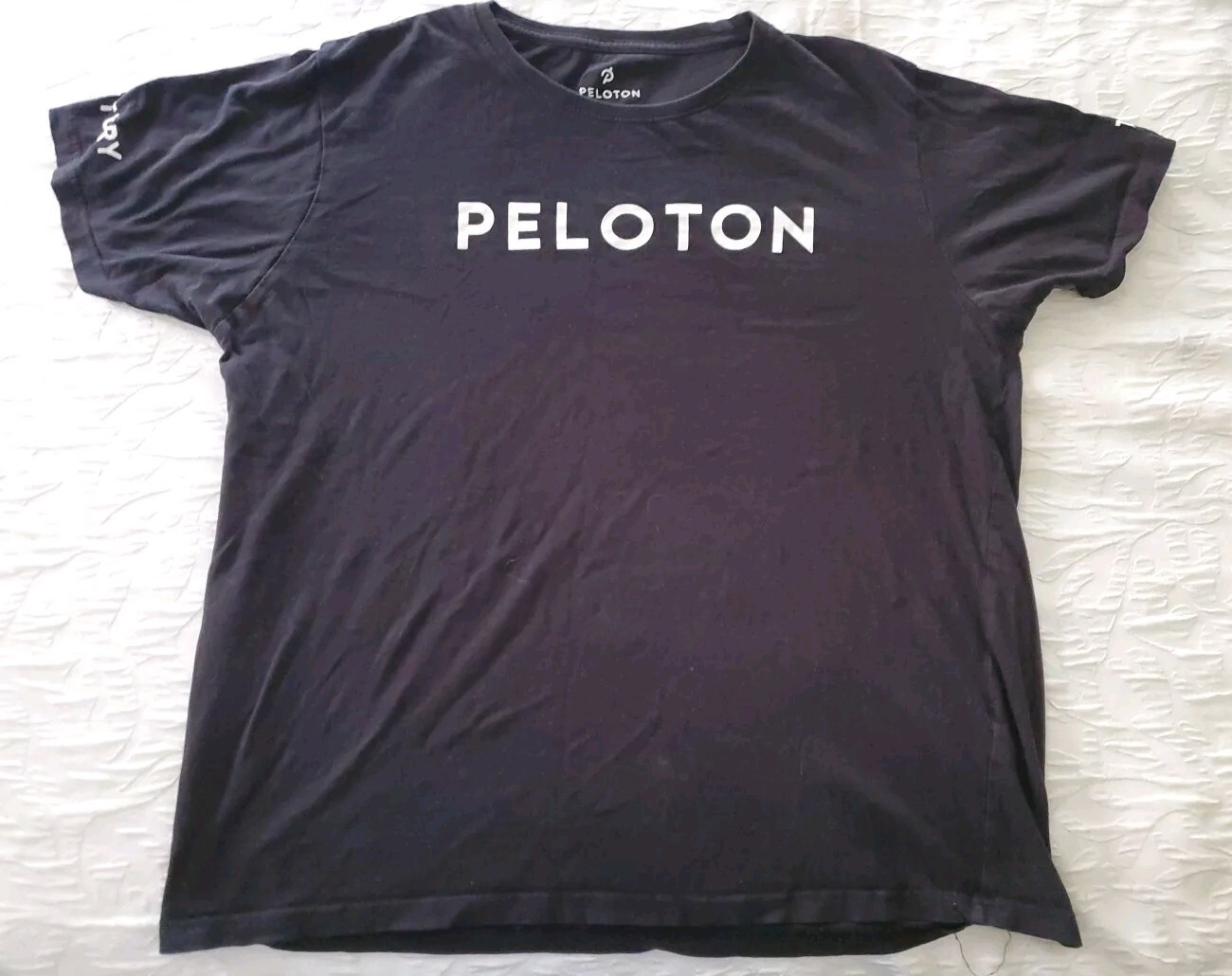 Men's Peloton 100 Century Cycling Biking Black Short Sleeve T-Shirt Size Large