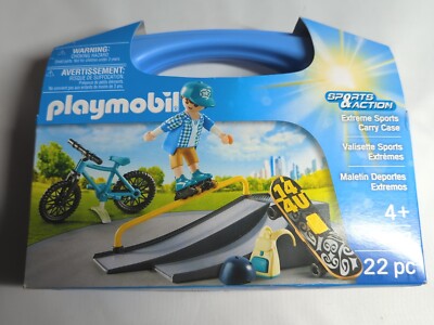 New Playmobil Sports &amp; Action Extreme Sports 9107 Complete with Carrying Case