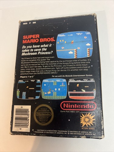 Box NES Super Mario Bros Foam hangtab Nintendo 1985 5-screw Rare - Picture 23 of 24