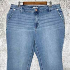 Lane Bryant womens flex magic waist straight jeans plus 16 stretch high rise
