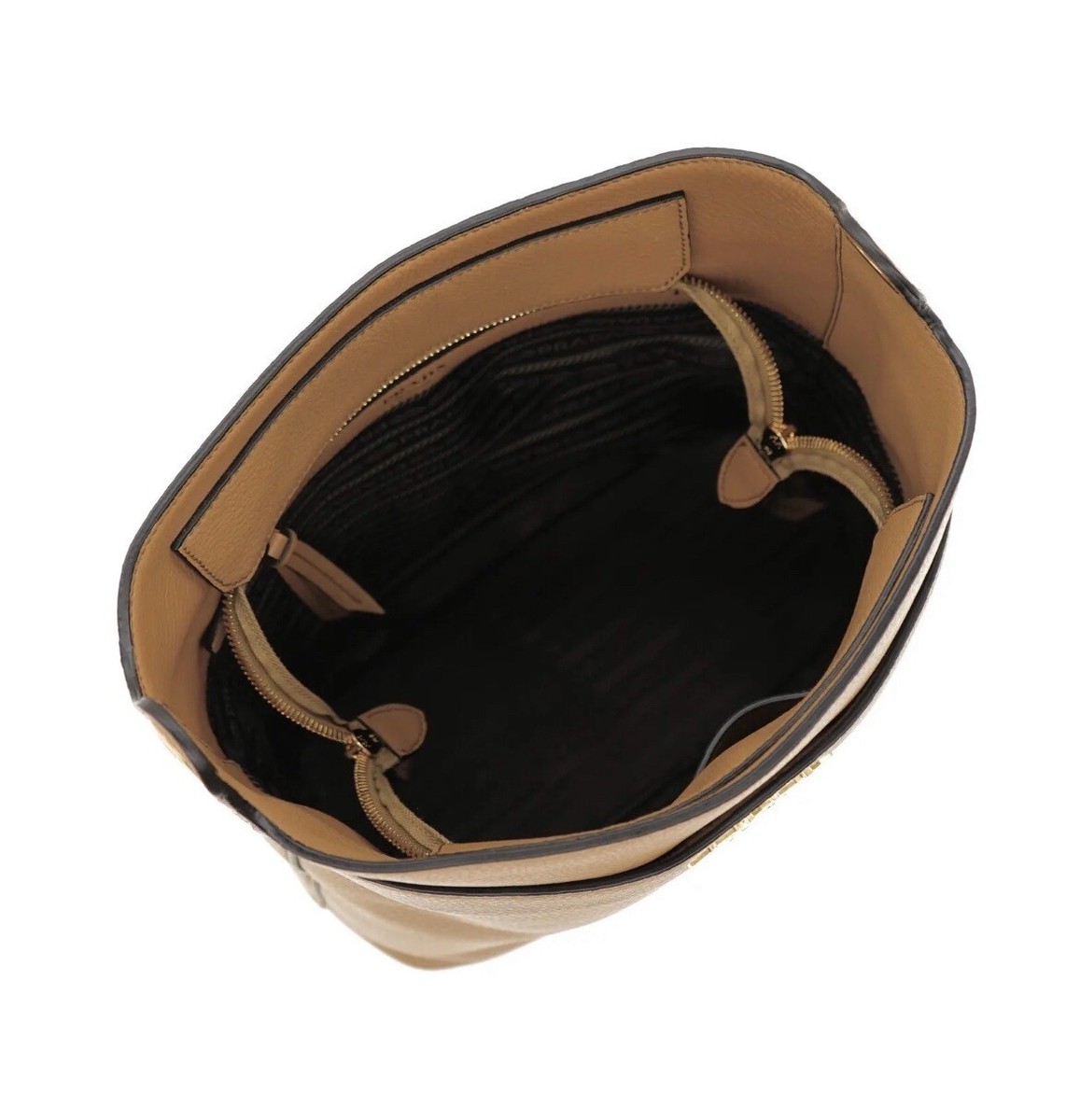 New Prada Bucket Shoulder Bag Guitar Strap Vitello Phenix