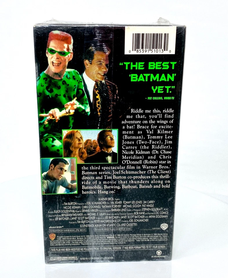 Batman Forever VHS Val Kilmer Jim Carrey Factory Sealed - Image 2 of 4