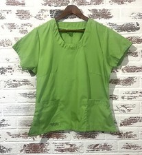 Jibbitz Crocs Scrub Shirt Women  s Blouse Bright Green Size M