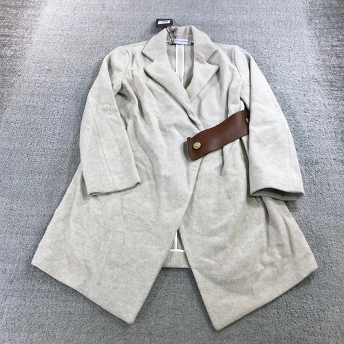 Vintage Etienne Aigner Jacket Womens 4 Wool Cashmere Trench Coat Peacoat $ 795 - Picture 2 of 11