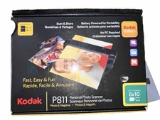 Kodak P811 BE 8x10 Personal Photo & Negative Scanner NEW OPENED BOX Red