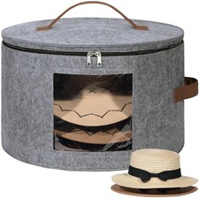 Lifewit Round Cowboy Hat Box for 7 Caps, Large Felt Hat Organizer Bag for Men...