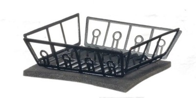 Puppenhaus schwarz Abtropfschale & Trockenmatte 1:12 Abwasch Küchenzubehör
