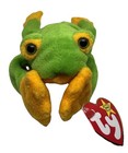 TY Beanie Baby: SMOOCHY 1997 — Green/Yellow 8in Frog Retired 🐸 — photo 2