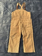 VTG Walls Blizzard Pruf Canvas Insulated Bibs Overalls USA Large Short Coveralls