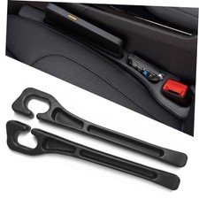 Car Seat Gap Filler Organizer of 2, 2 in 1 Car Gap Filler   Universal Black