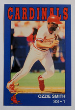 1993 Cardinals Police/Kansas City Life Ozzie Smith #1 Rare Regional Safety Issue