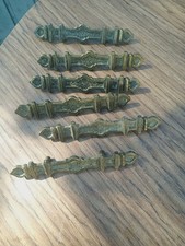 Lot of 6 Vintage Ajax 9588 Door Drawer Cabinet Pull Handle Hardware Gothic Read