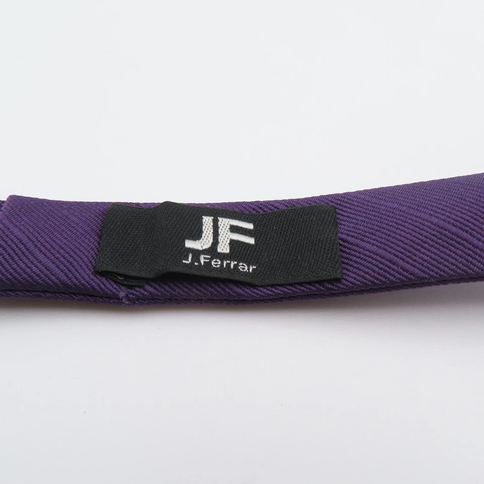 Pajarita J Ferrar Poliéster Púrpura Texturizada 2.25" Ancho Pre Atado Esmoquin Formal Foto 3 de 4
