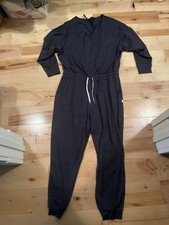 Vuori Jumpsuit Womens Dark Blue Heather Lux Elastic Drawstring Pockets Large EUC