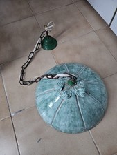 Lampadario in ceramica celeste