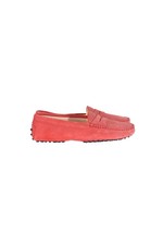 Tod's Women's Loafer in Coral Suede Size 38.5 Pre-Owned Excellent Condition