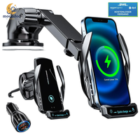 Wireless Charger 15W Auto Handyhalterung Induktion Qi Ladestation Schwarz Kfz