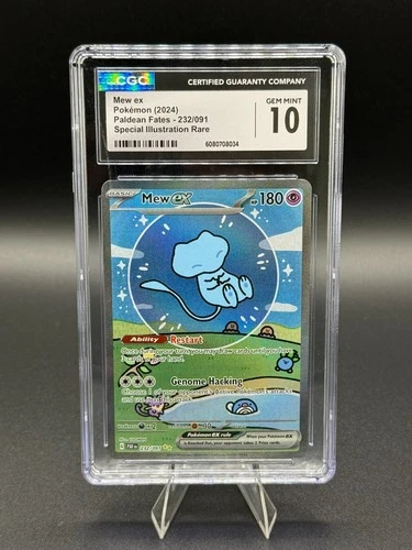 💥Bubble MEW Ex Special Illustration Rare #232/091 Paldean Fates CGC 10 GEM Mint