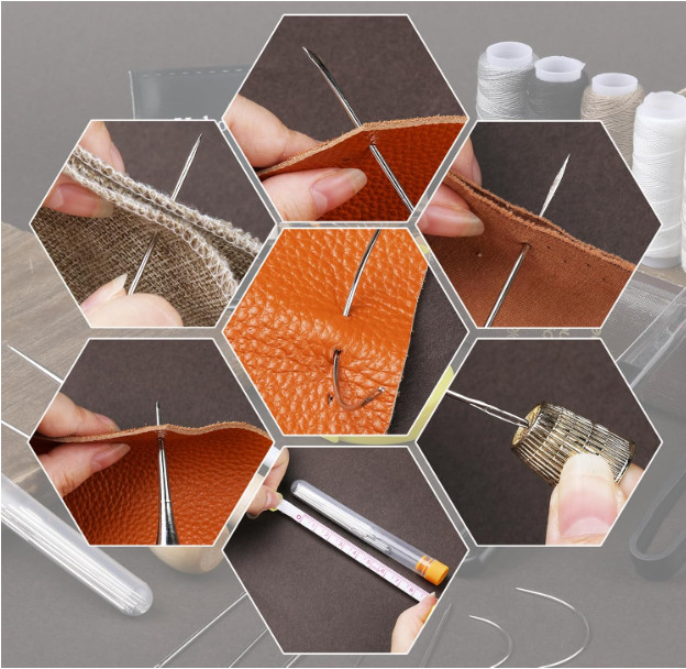 BAGERLA Heavy Duty Upholstery Repair Kit with Awl, Needles, Thread for DIY