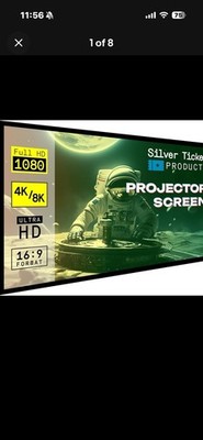 STR Series 6 Piece White 1.1 Gain 120'' Diagonal 16:9 Format Projection Screen NE