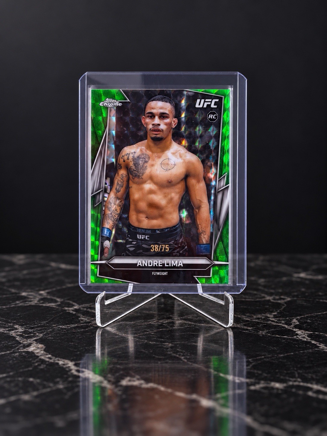 Andre Lima 2026 UFC Topps Chrome RC Green Geo /75