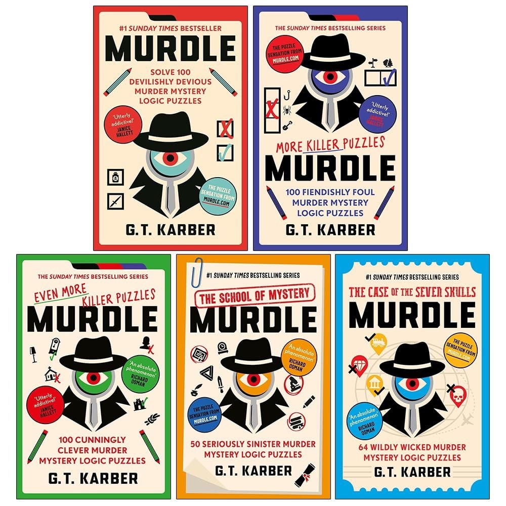 Murdle Puzzle Series 5 Books Collection Set By G. T. Karber More Killer Puzzles