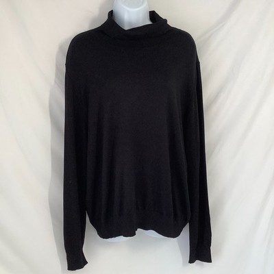 M&S Collection Pullover schwarz Stehkragen Gr. 20 Damen weicher Viskosemix Pullover