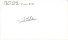Will Schoek Signed 3x5 Index Card Cut Stars Autograph Den