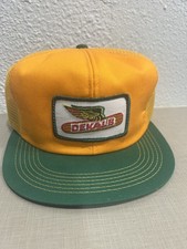 NOS Vintage Dekalb Seed K Products Yellow Snapback Trucker Hat FREE SHIPPING