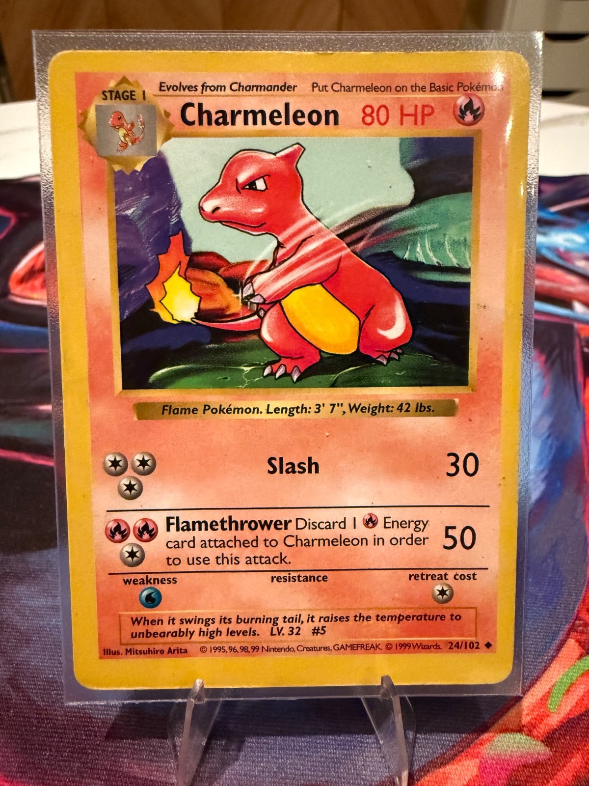 Charmeleon 24/102 Base Set SHADOWLESS 1999 WOTC Pokemon MP