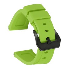 Silicone Watch Bands 22mm Soft Watch Band with Black Buckle, Light Green