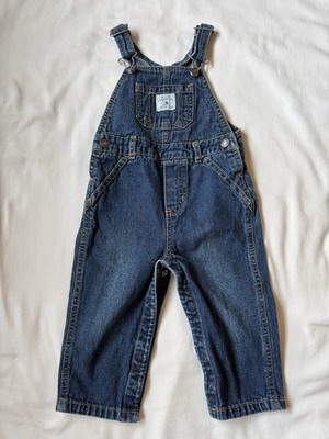 Carters Overalls Boys 18 Months with Snaps! Denim ''I'm One Charming Little Guy!''