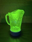 Hazel Atlas Uranium Green Depression Glass Spiral Optic Pitcher