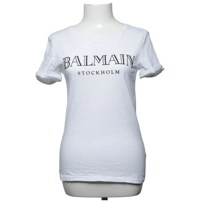 Balmain x H&M, T-shirt, Größe: XS, Weiß, Baumwolle, Einfarbig, Damen #0lE