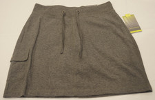 Tek Gear Woman's XS Heather Gray Athletic Wicking Skort Snap Cargo Pocket NWT's