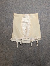 Vintage High-Waist Open-Bottom Girdle Satin Panel Garters Pin-up Shapewear MT