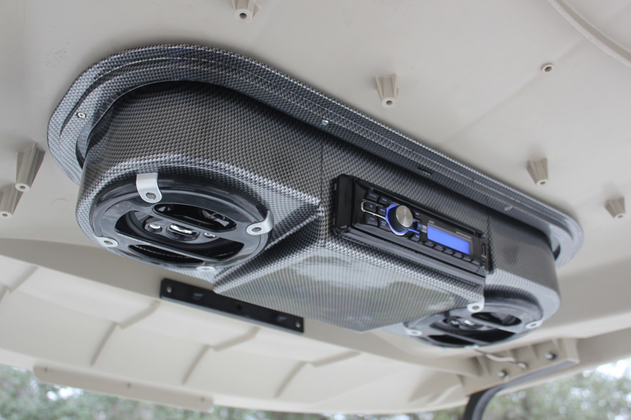 Golf Cart Carbon Fiber Radio Console, Universal (Radio Not I