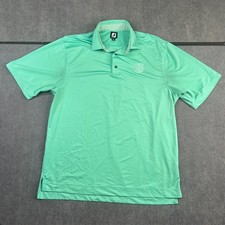 FootJoy FJ Golf Polo Shirt Mens L Teal Performance Short Sleeve Athletic