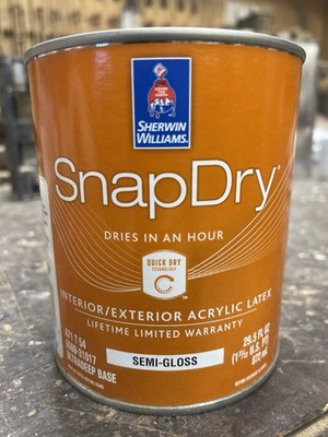 Sherwin Williams Snap Dry Interior Exterior Paint/Ultra-Deep Base/Semi-Gloss
