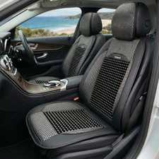 Beaded Car Seat Cover - Wooden Massage Support Cooling Mesh 2 Pack