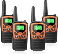 Long Range 100 mile Walkie Talkie Two Way Radio Charge Headset Waterproof 4 PACK
