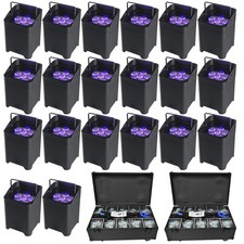 20Pcs Wireless Up Light 6x18W RGBWA UV Stage Par Light with WiFi APP Control