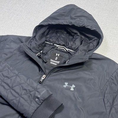 Under Armour ColdGear Reactor Hybrid Quilted Jacket Mens XL Black Hooded